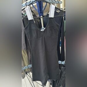 Adidas Black Ribbed Romper